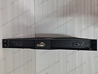 640 mm powder-coated steel LED cabinet hanging bar with forged galvanised eyebolt – Lumina