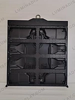 640 mm powder-coated steel LED cabinet hanging bar with forged galvanised eyebolt – Lumina