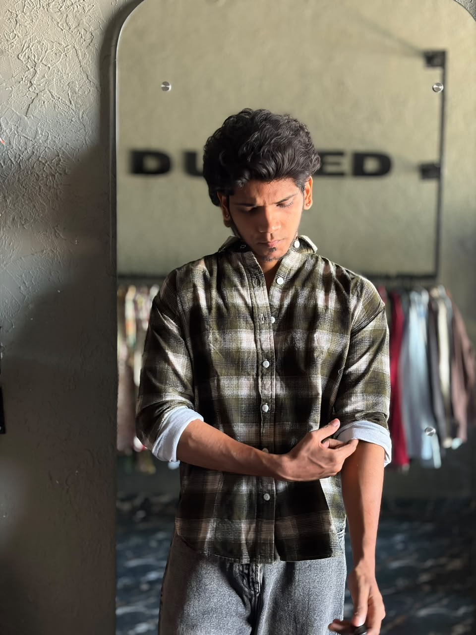 Forest green & ash flannels