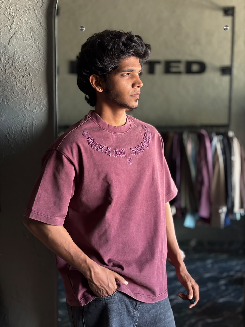 Ember maroon arc tee
