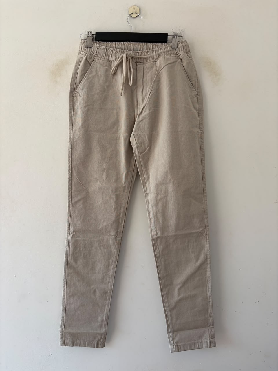 Cream luxe linen pants