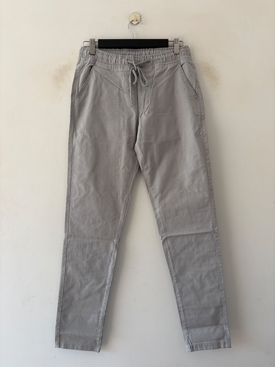 Silver ash linen pants