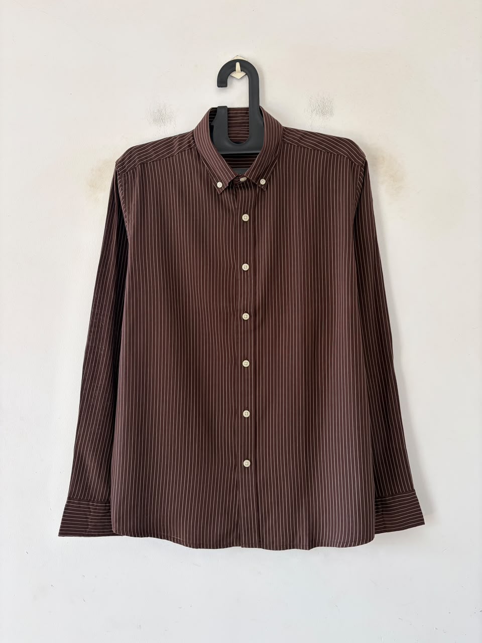 Coffee brown stripes shirt