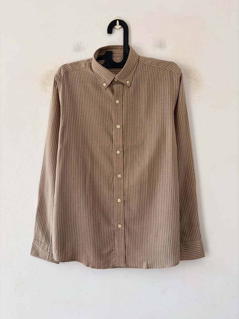 Biscuit brown stripes shirt