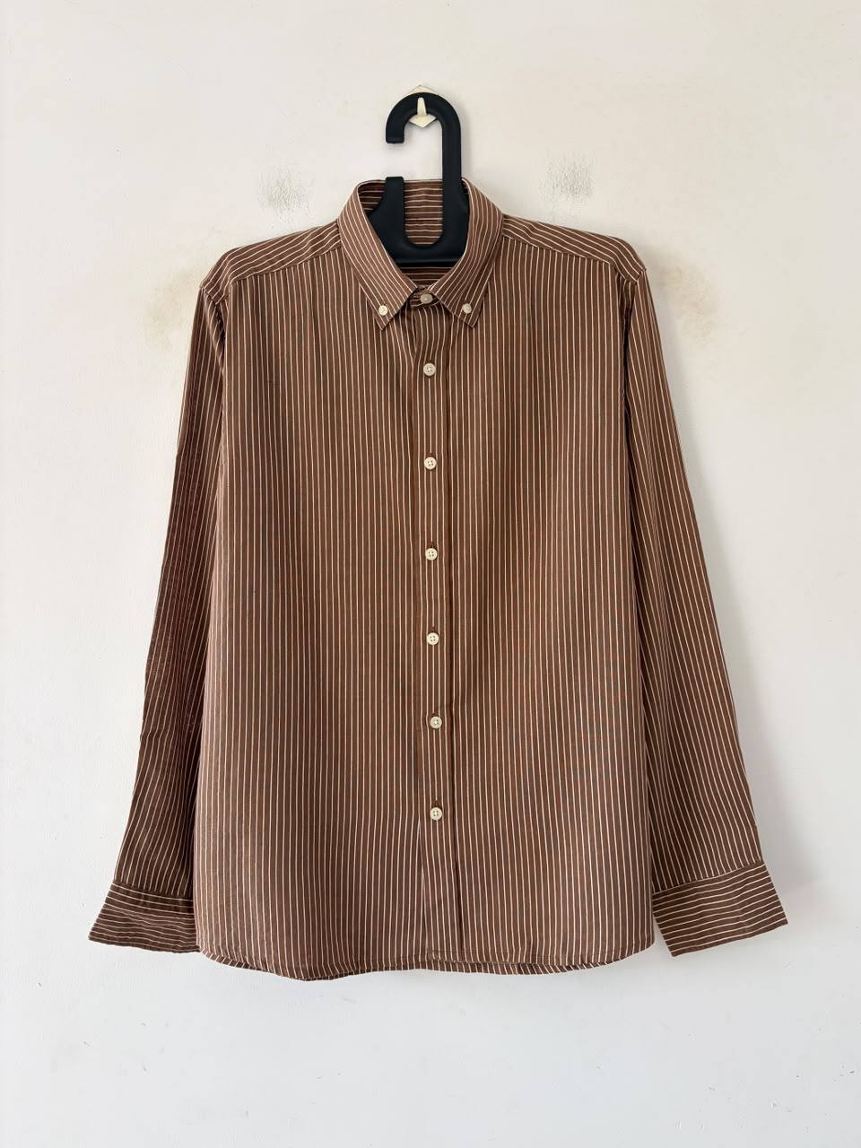 Walnut brown stripes shirt