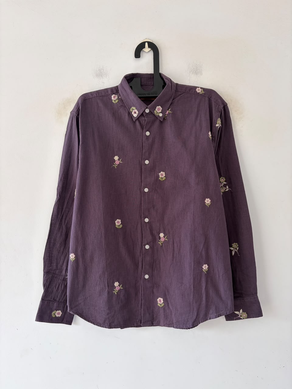 Amethyst bloom embroidered shirt