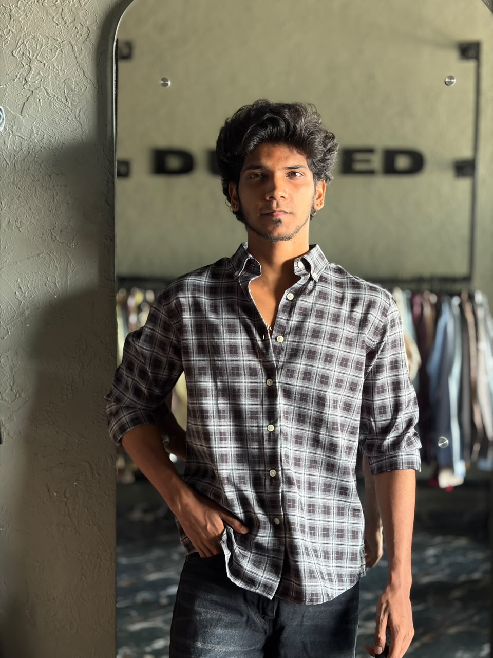 Noir heritage imp check shirt