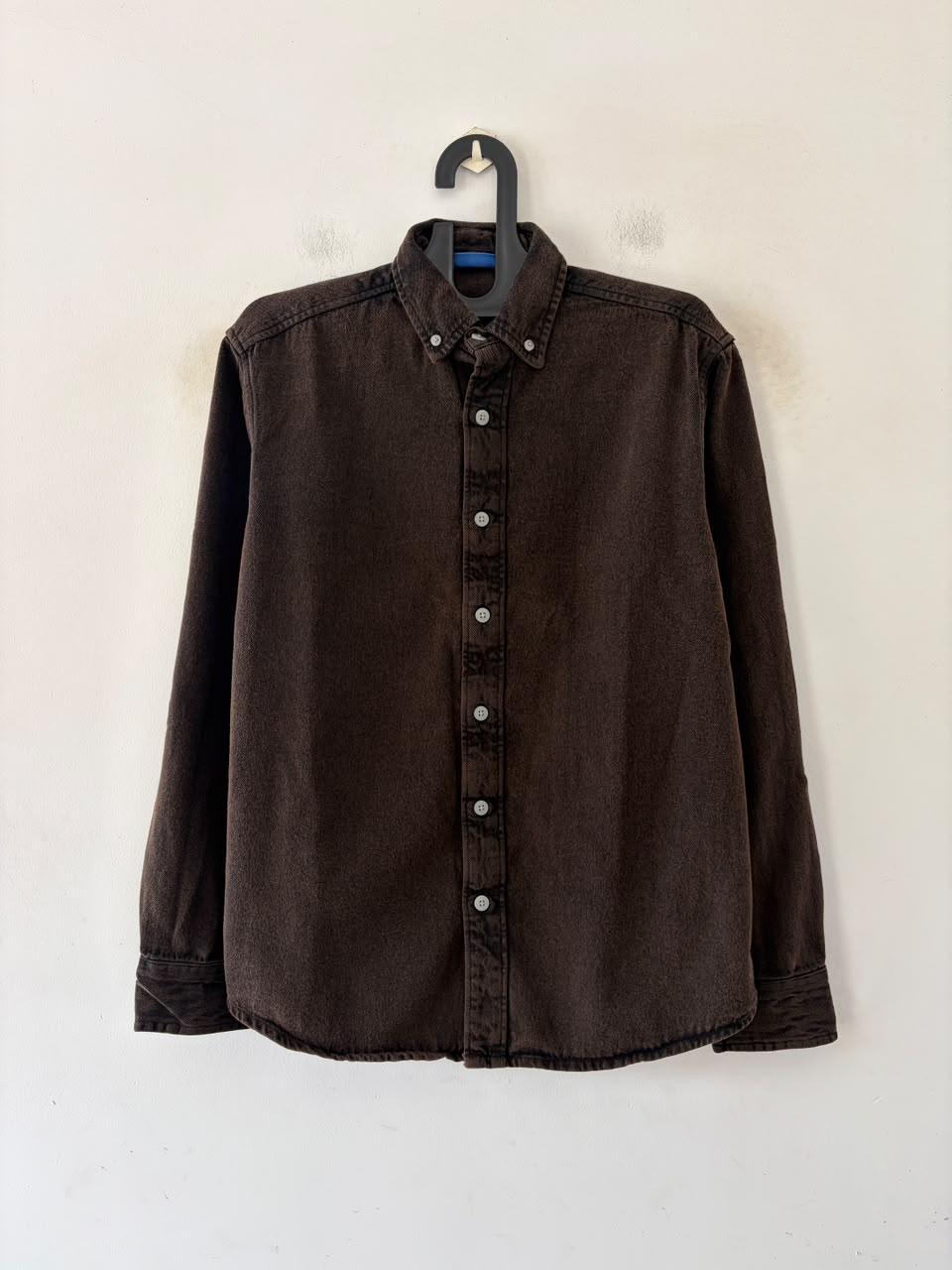 Coffee brown denim shirt