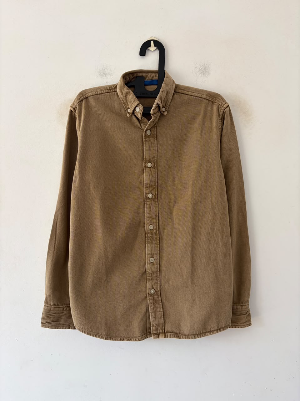 Camel beige denim shirt