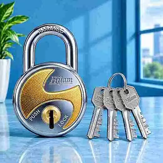 Hilam Padlock King Push Lock 68mm D/L