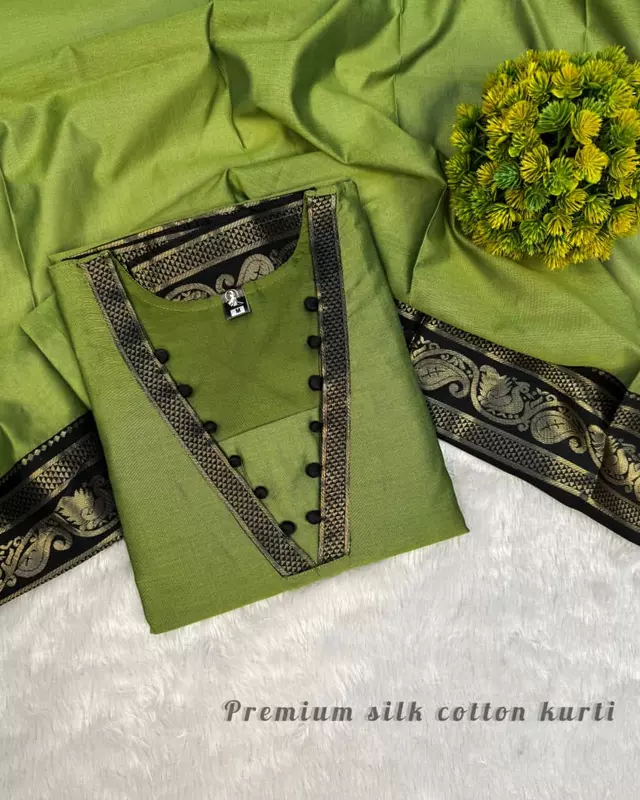 Siya Silk Cotton Kurti Set