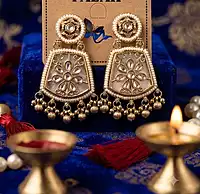 Royal Kundan & Pearl Statement Drop Earrings