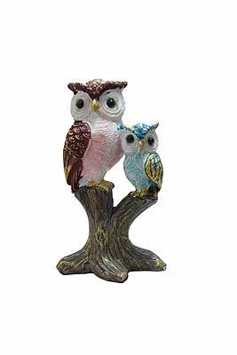 Owl Family Decorative Showpiece