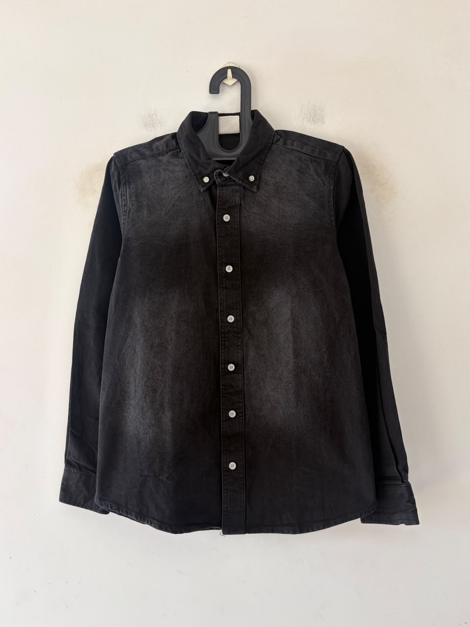 Urban noir denim shirt