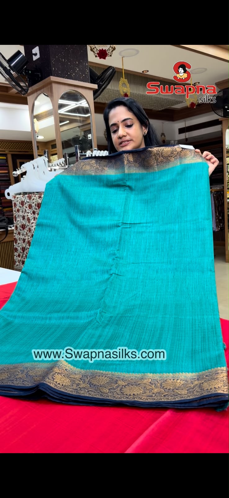 1j2a jute silk saree,sapphire green and navy blue combination