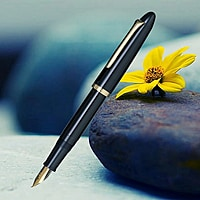 Sailor 1911 Fude De Mannen Blue GT Fountain Pen (Fude) 10-0212-740 Sailor 1911 Fude De Mannen Blue GT Fountain Pen (Fude) 10-0212-740