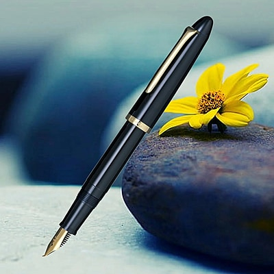 Sailor 1911 Fude De Mannen Blue GT Fountain Pen (Fude) 10-0212-740