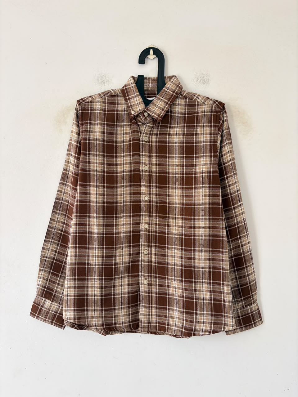 Mocha brown & ivory flannels