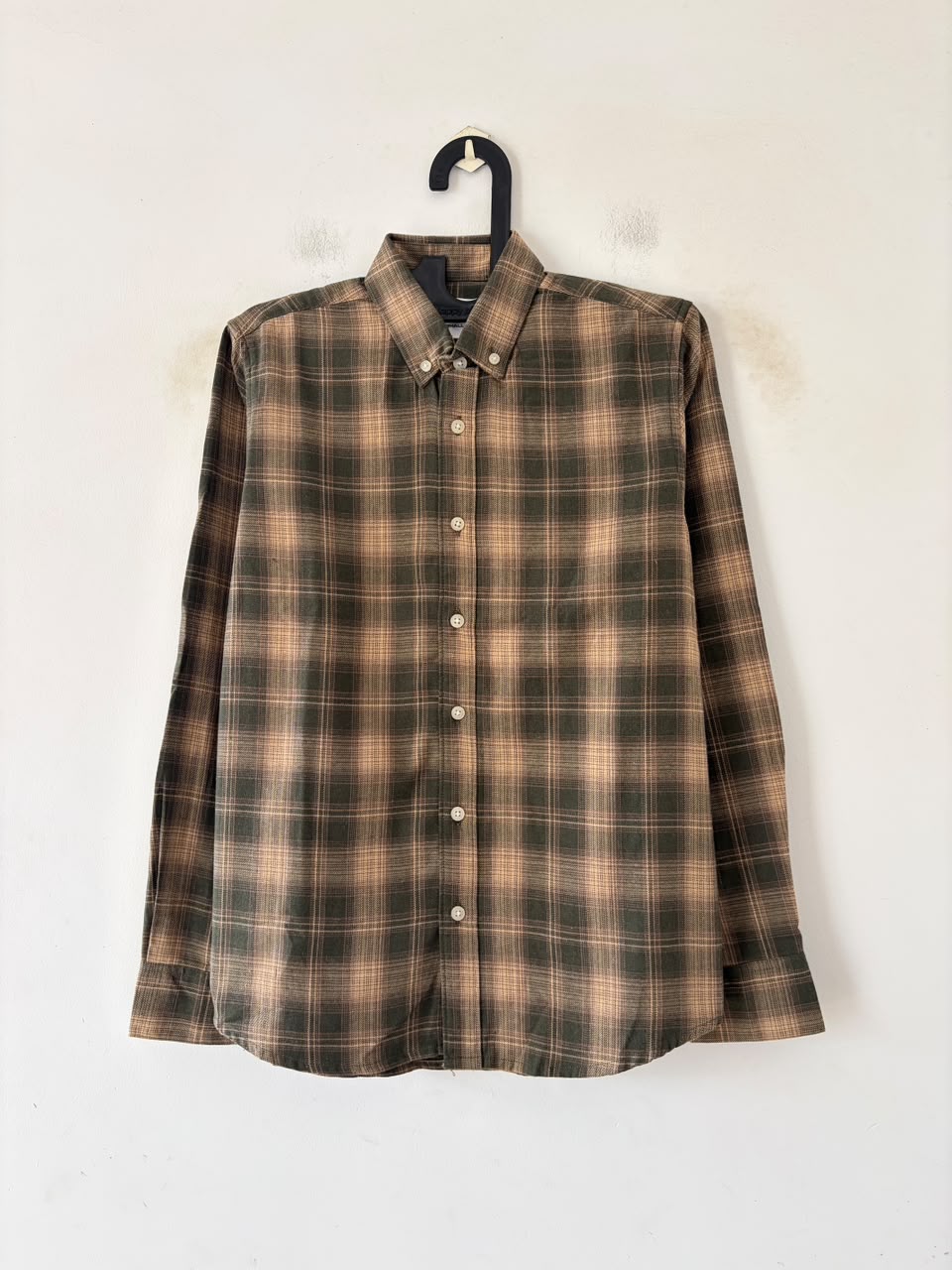 Sage green & sand flannels