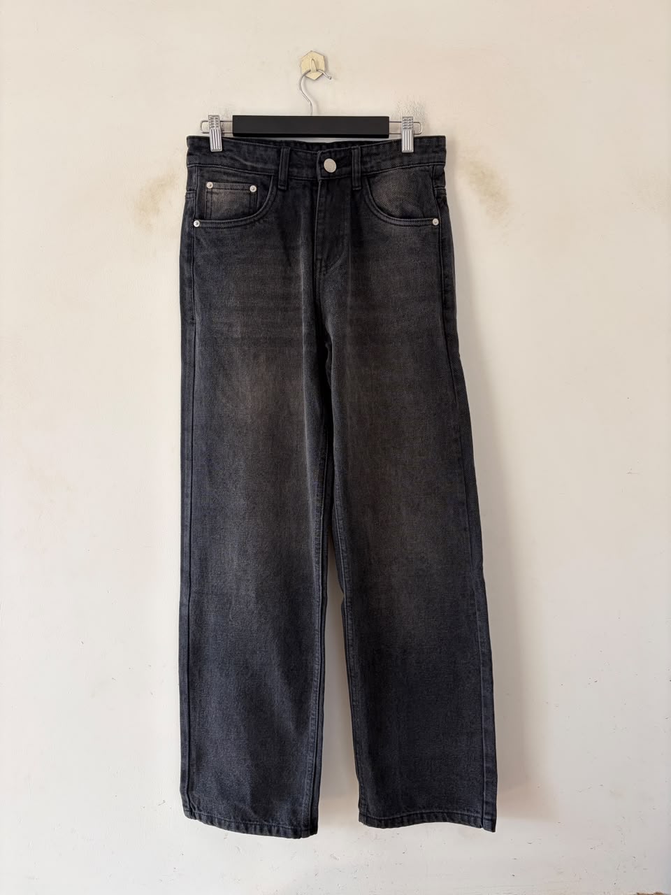 Charcoal drift straight fit jeans