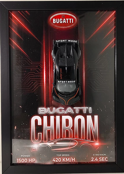 Bugatti Chiron2 Die Cast Frame