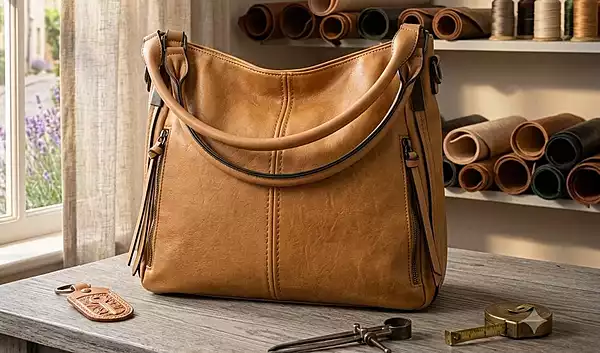 Caramel shoulder hobo women bag
