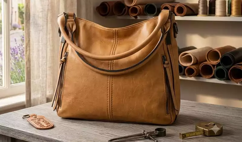 Caramel shoulder hobo women bag