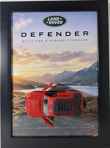 Defender ! A4 Size !Die Cast Frame