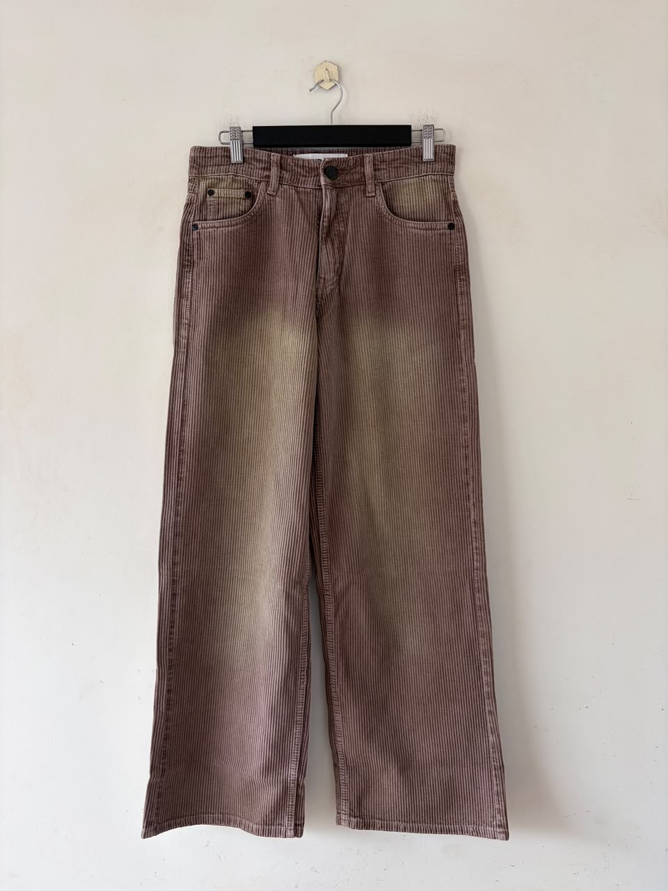 Antique rose fade ribbed baggy