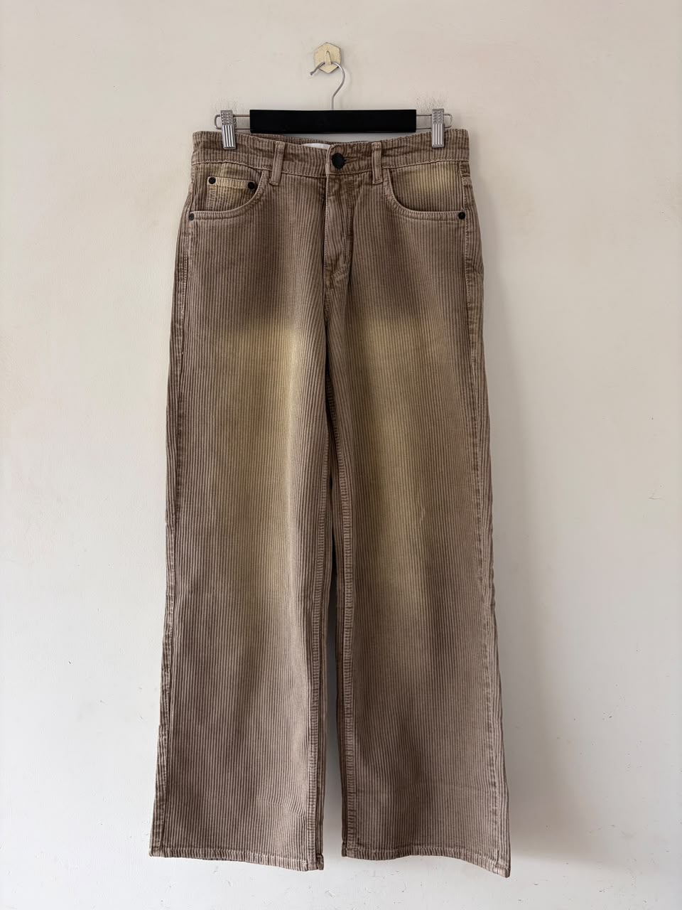 Mushroom taupe fade ribbed baggy