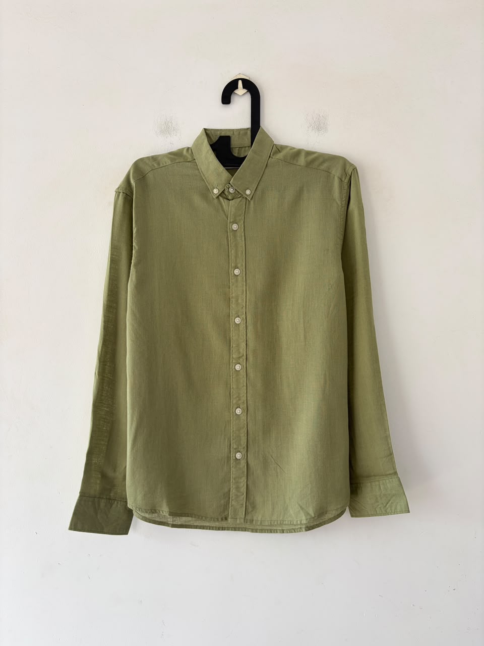 Sage green linen shirt