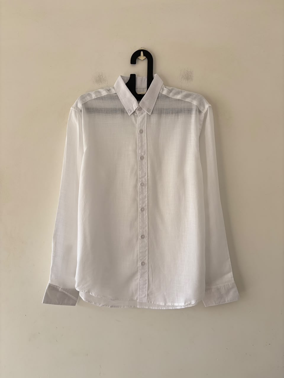 Pure white linen shirt