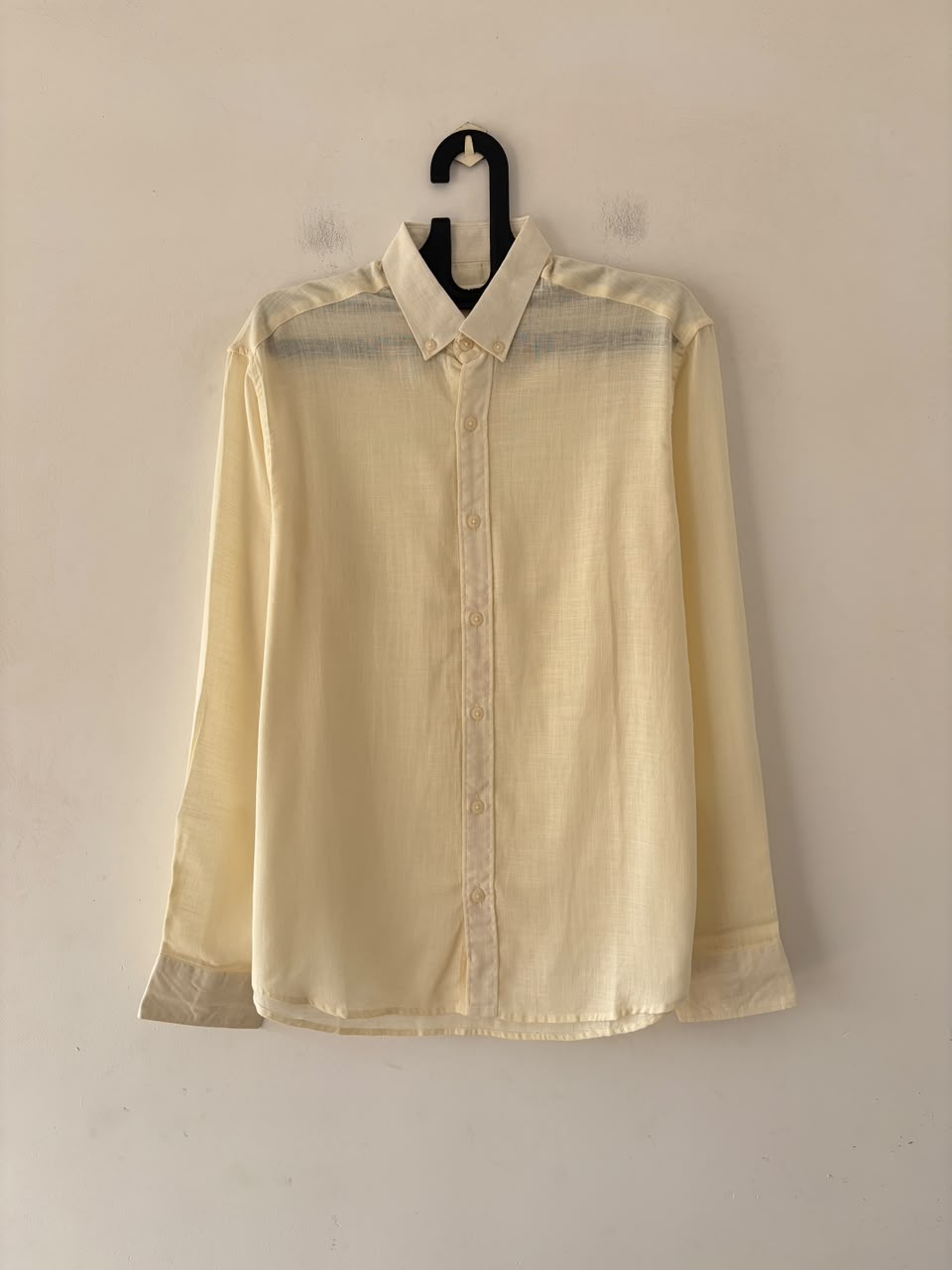 Butter yellow linen shirt