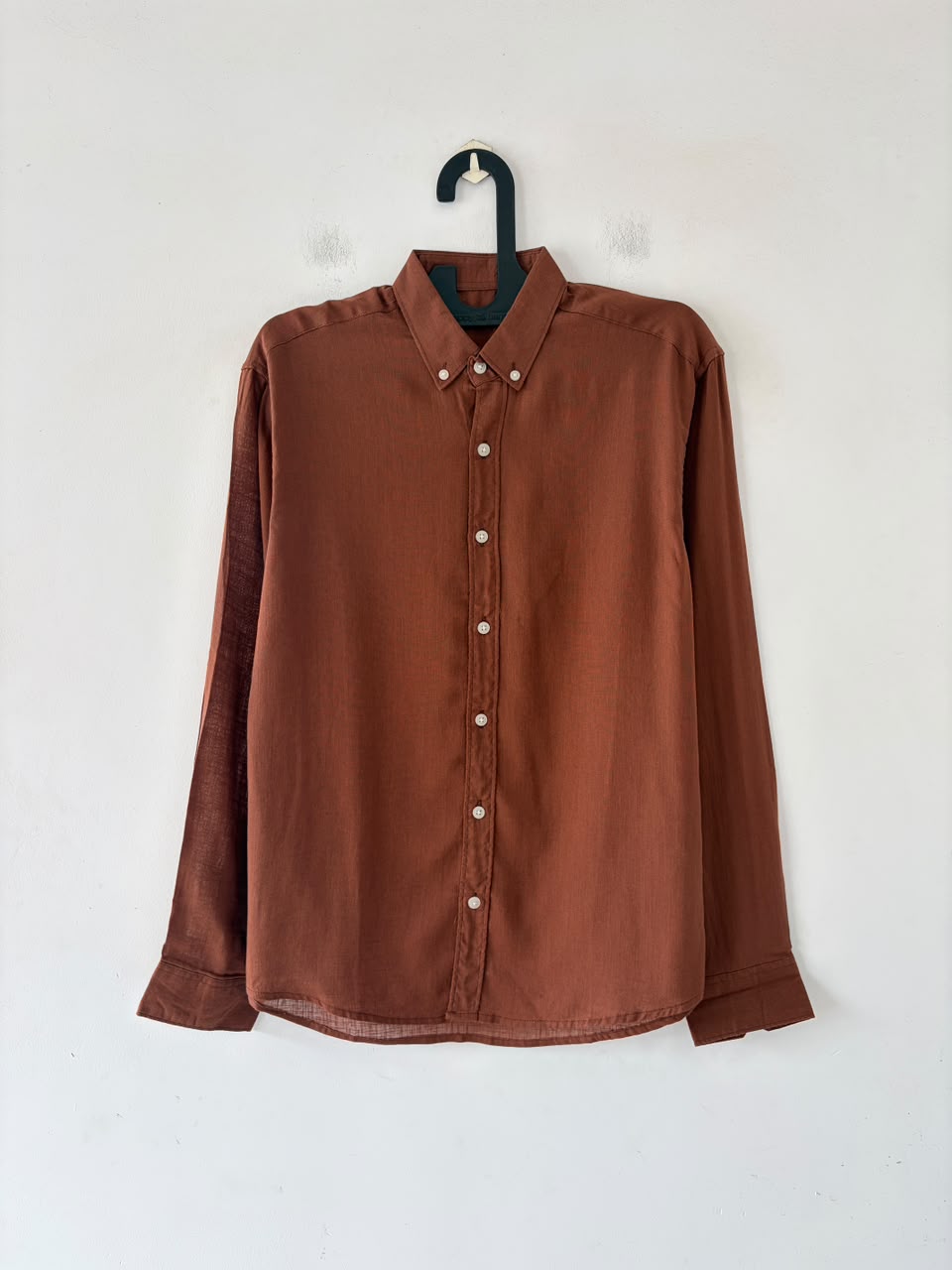 Rustic brown linen shirt