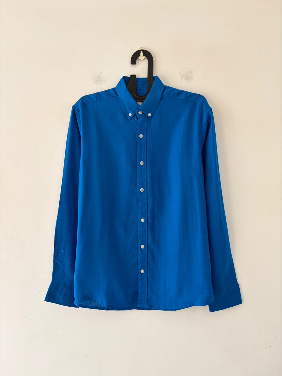 Royal blue linen shirt