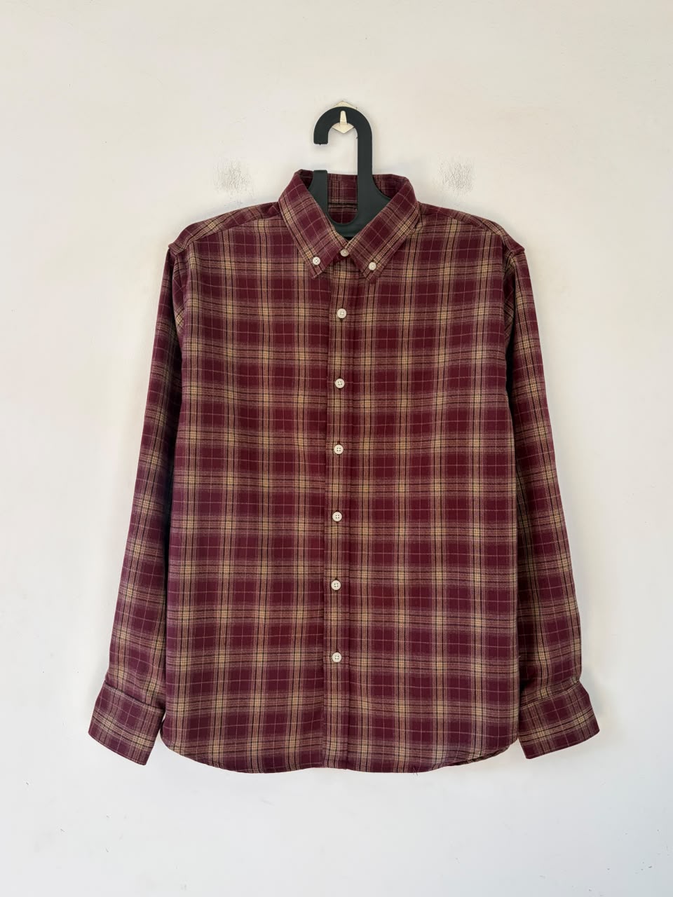 Maroon red & wheat imp flannels
