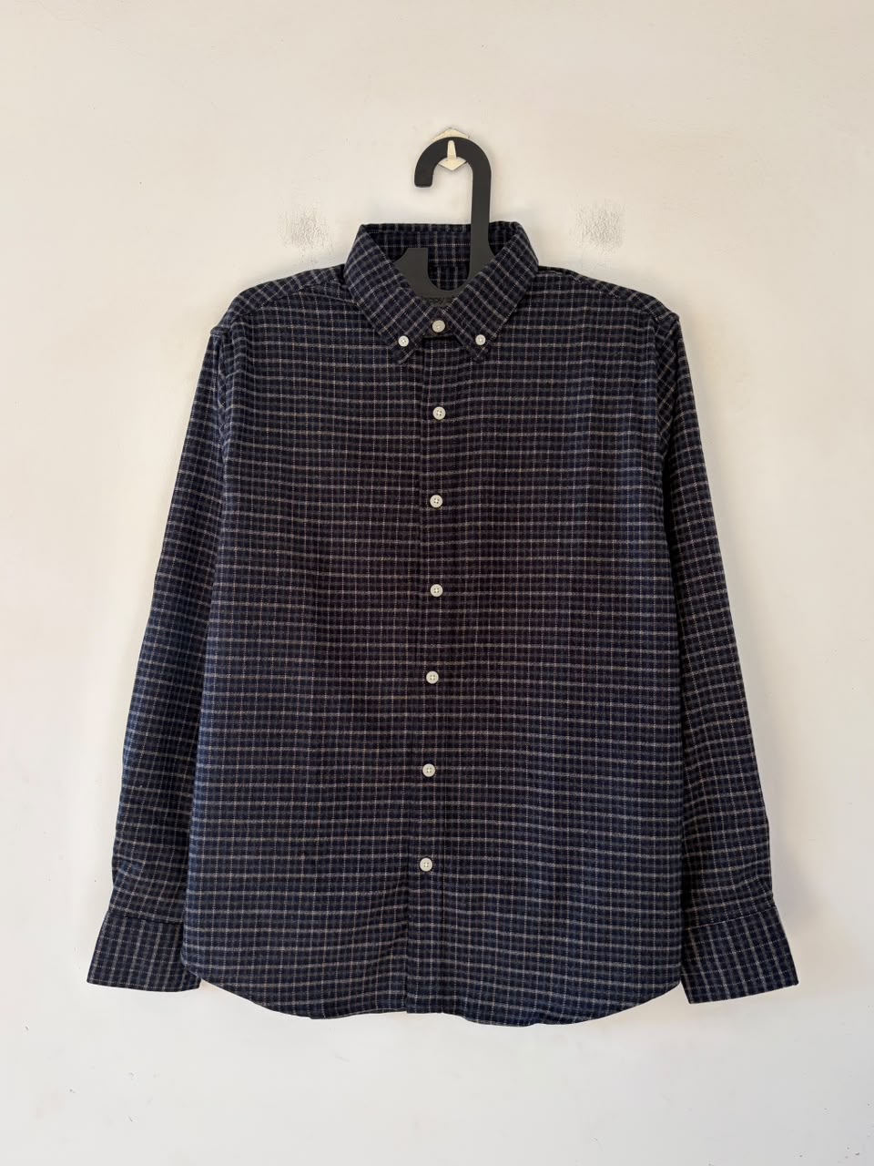 Graphite blue & ivory imp flannels