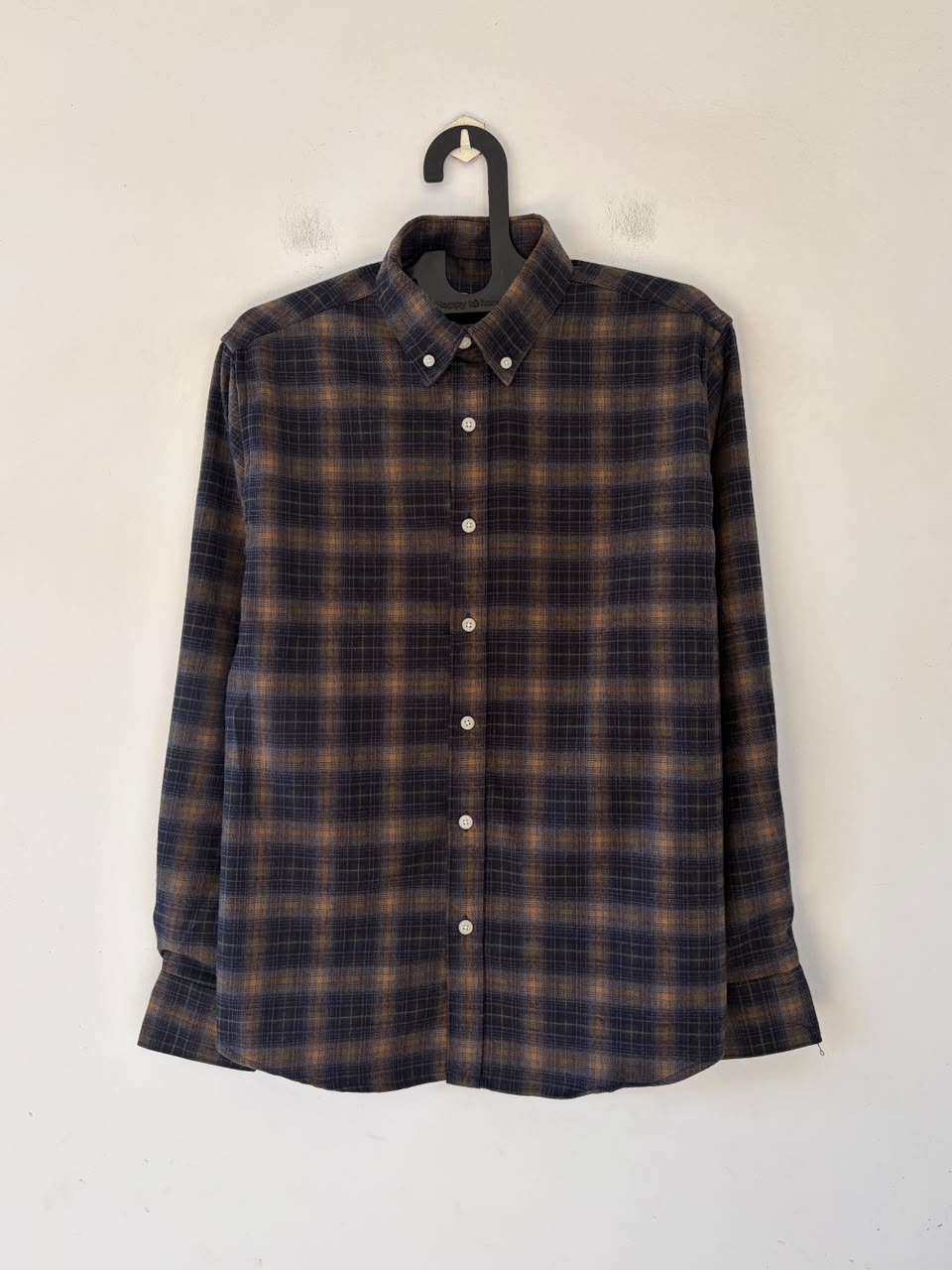 Navy & tan imp flannels