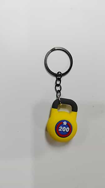 Yellow, Kettlebell ! GYM Key Chain