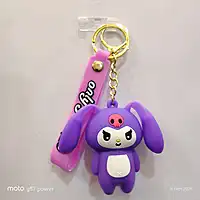 Purple Silicone Keychain & Bag Charm | Press & Pop Ears Feature