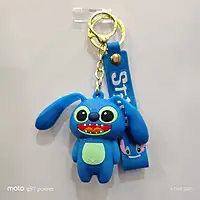 Blue Silicone Keychain & Bag Charm | Press & Pop Ears Feature