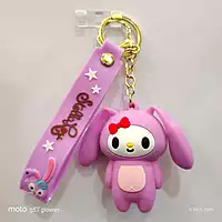 Pastel Purple Silicone Keychain & Bag Charm | Press & Pop Ears Feature
