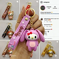 Pastel Purple Silicone Keychain & Bag Charm | Press & Pop Ears Feature