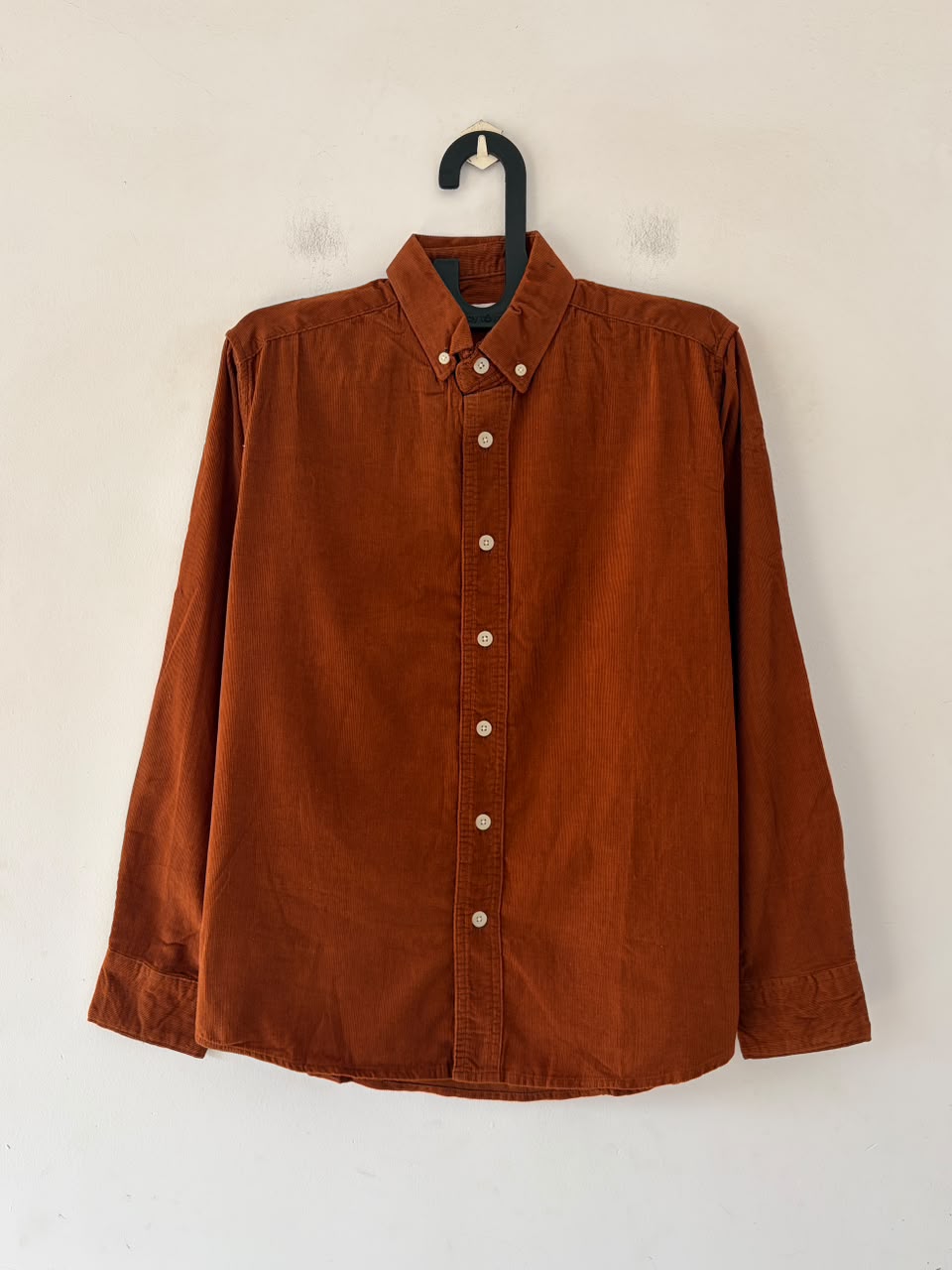 Terracotta ridge corduroy shirt