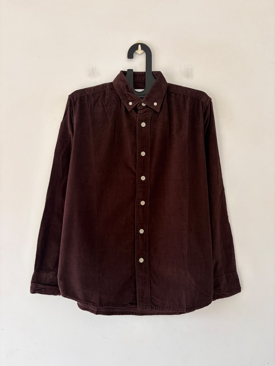 Chocolate crest corduroy shirt