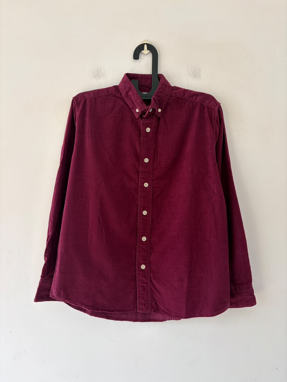 Burgundy luxe corduroy shirt