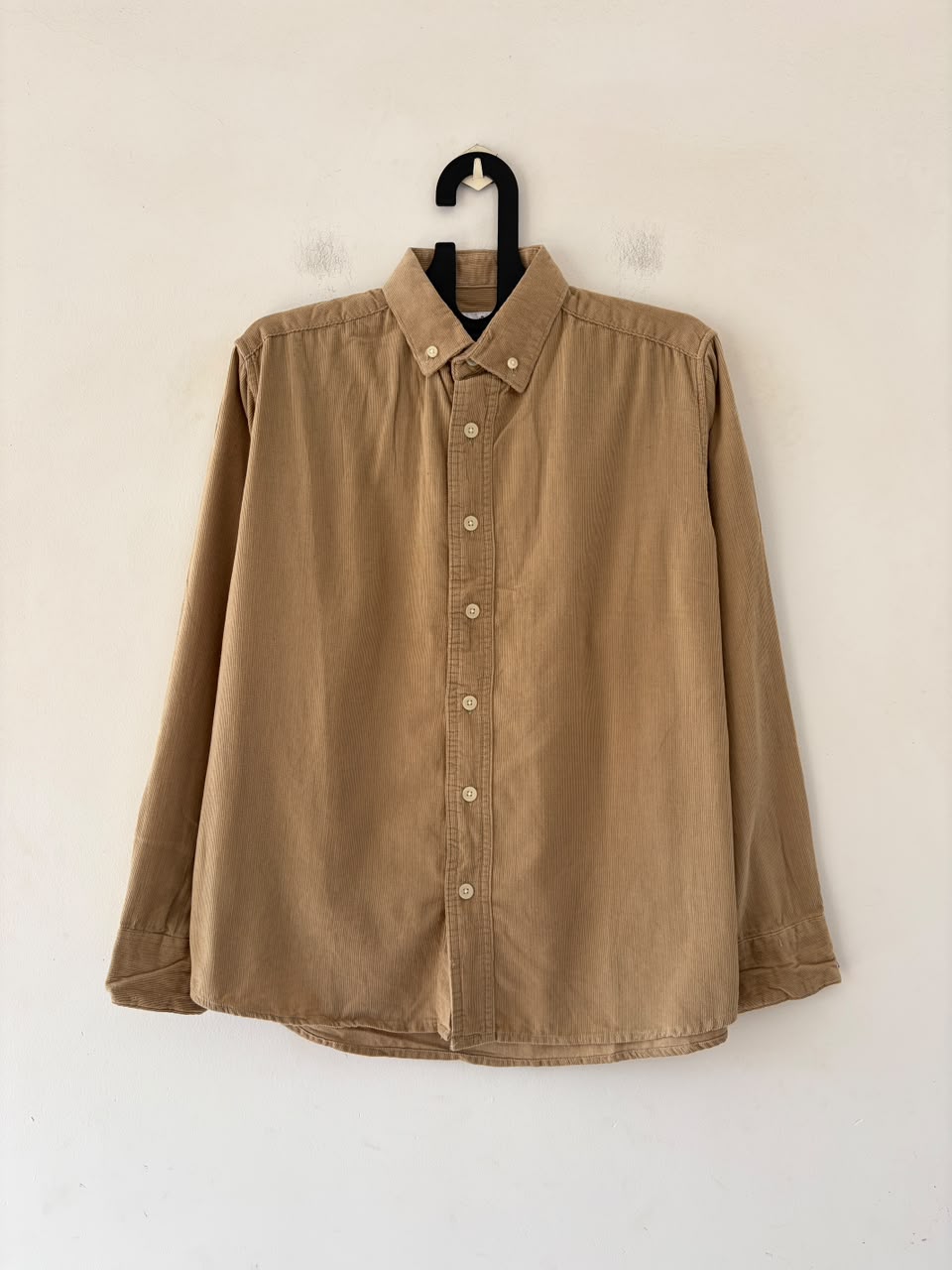 Beige dune corduroy shirt