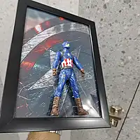 Caption America Die Cast Frame ! Size A4 !