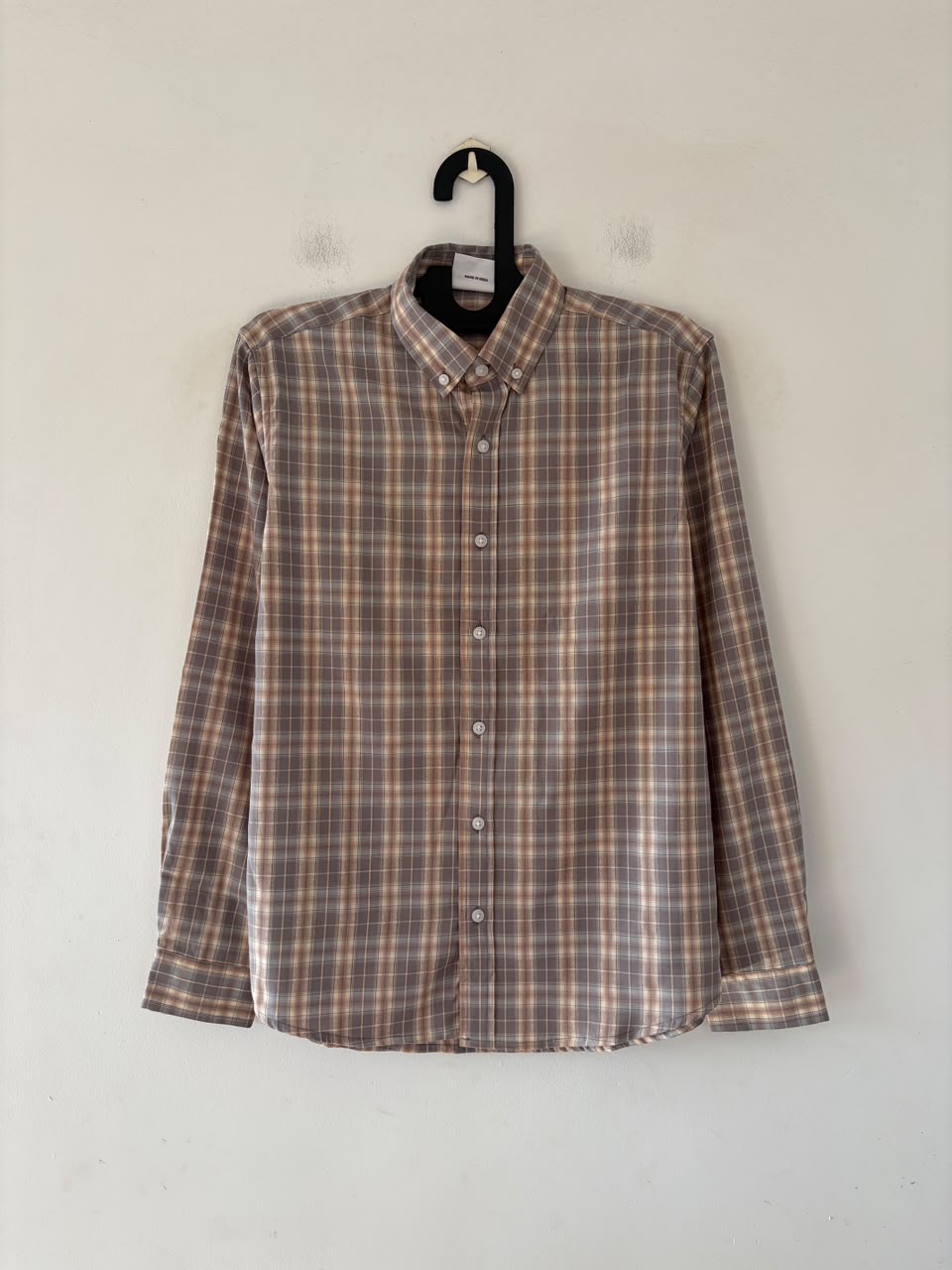 Taupe heritage imp check shirt