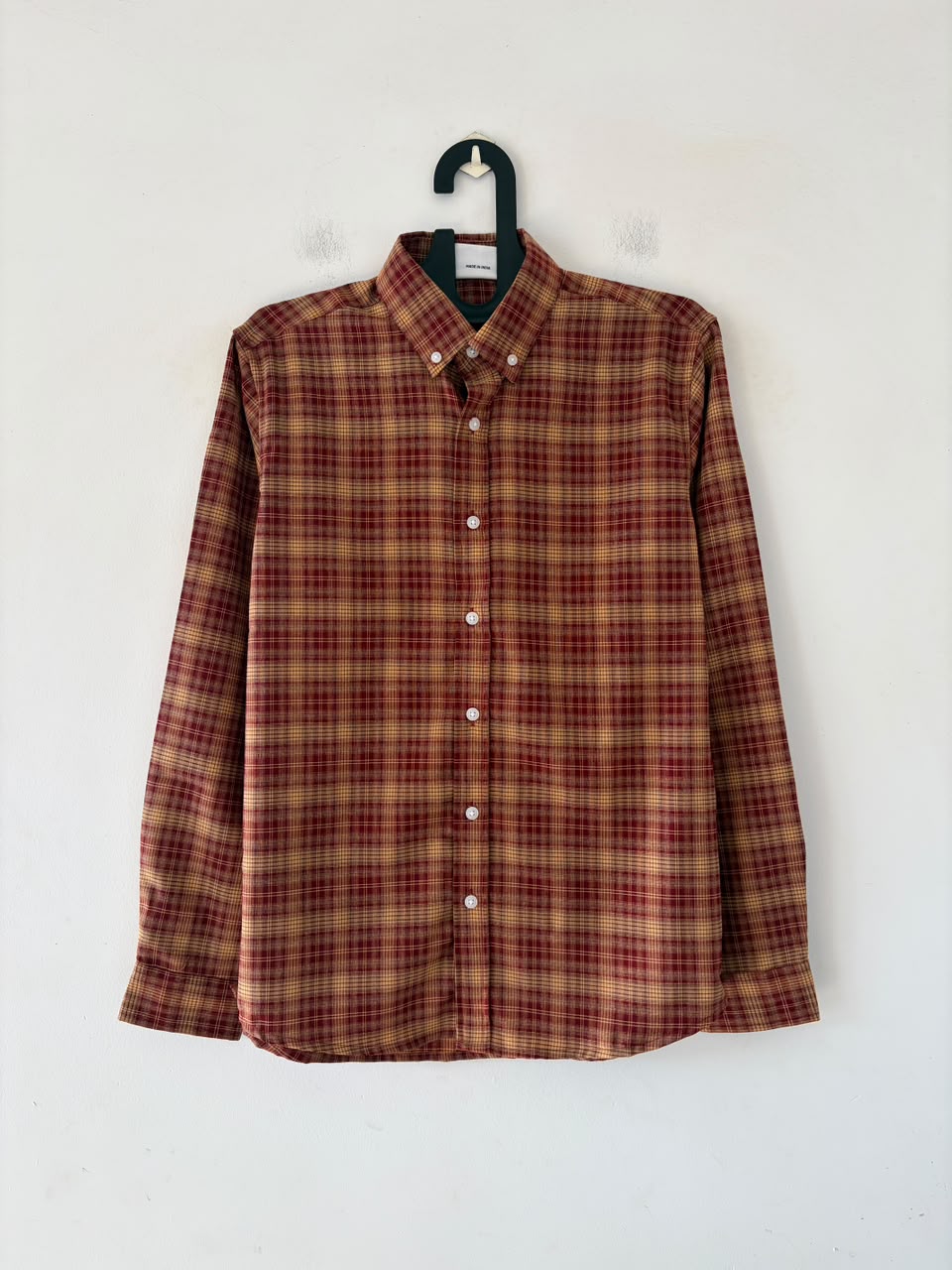Copper sand imp check shirt